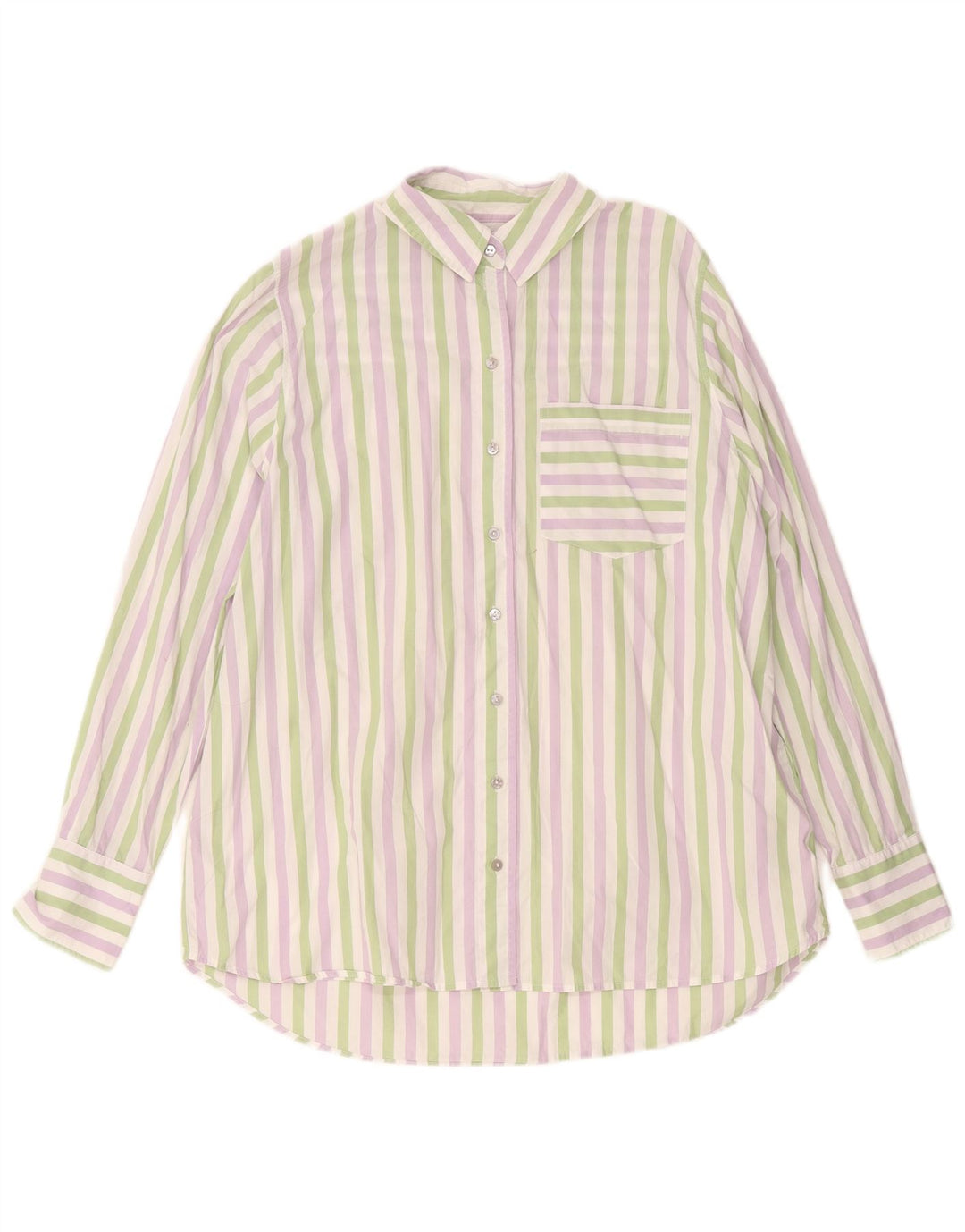 Nicole Farhi Dameskjorte UK 14 Medium Flerfarvet Stribet Bomuld