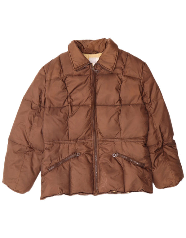 ESPRIT polstret jakke til kvinder UK 16 Stor brun nylon