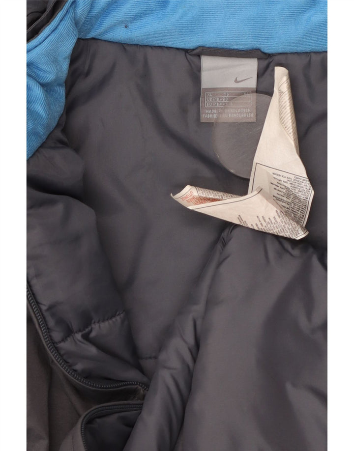 Nike drenge hætte vindjakke 15-16 år XL Grå Colourblock Nylon