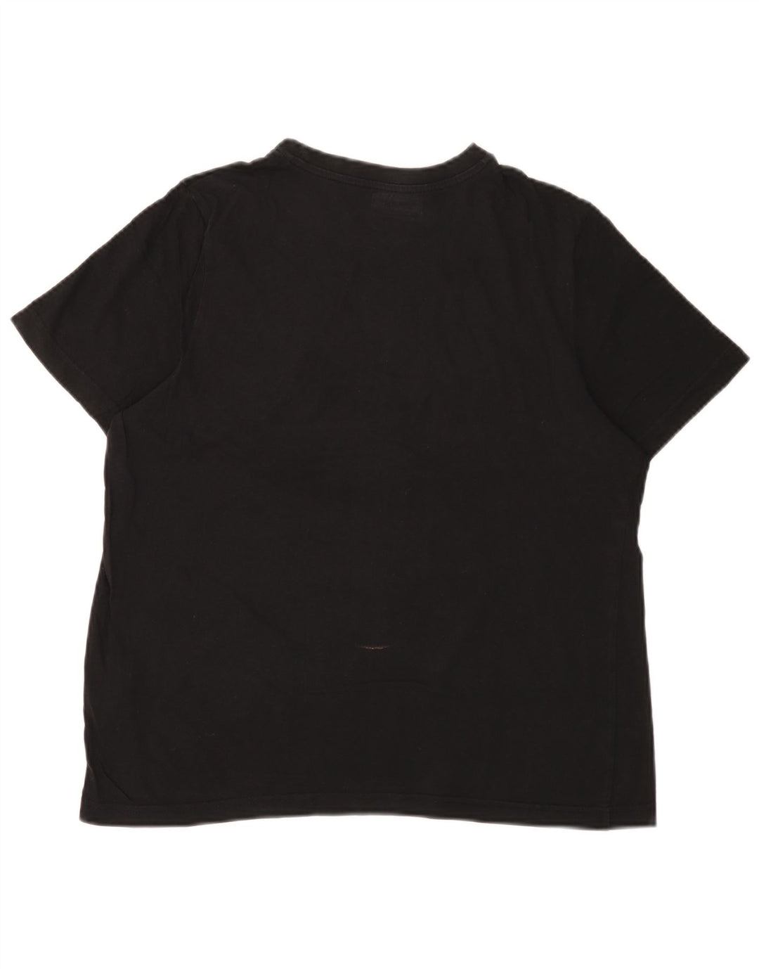 Kappa Dame Grafisk T-Shirt Top UK 14 Medium Sort Bomuld