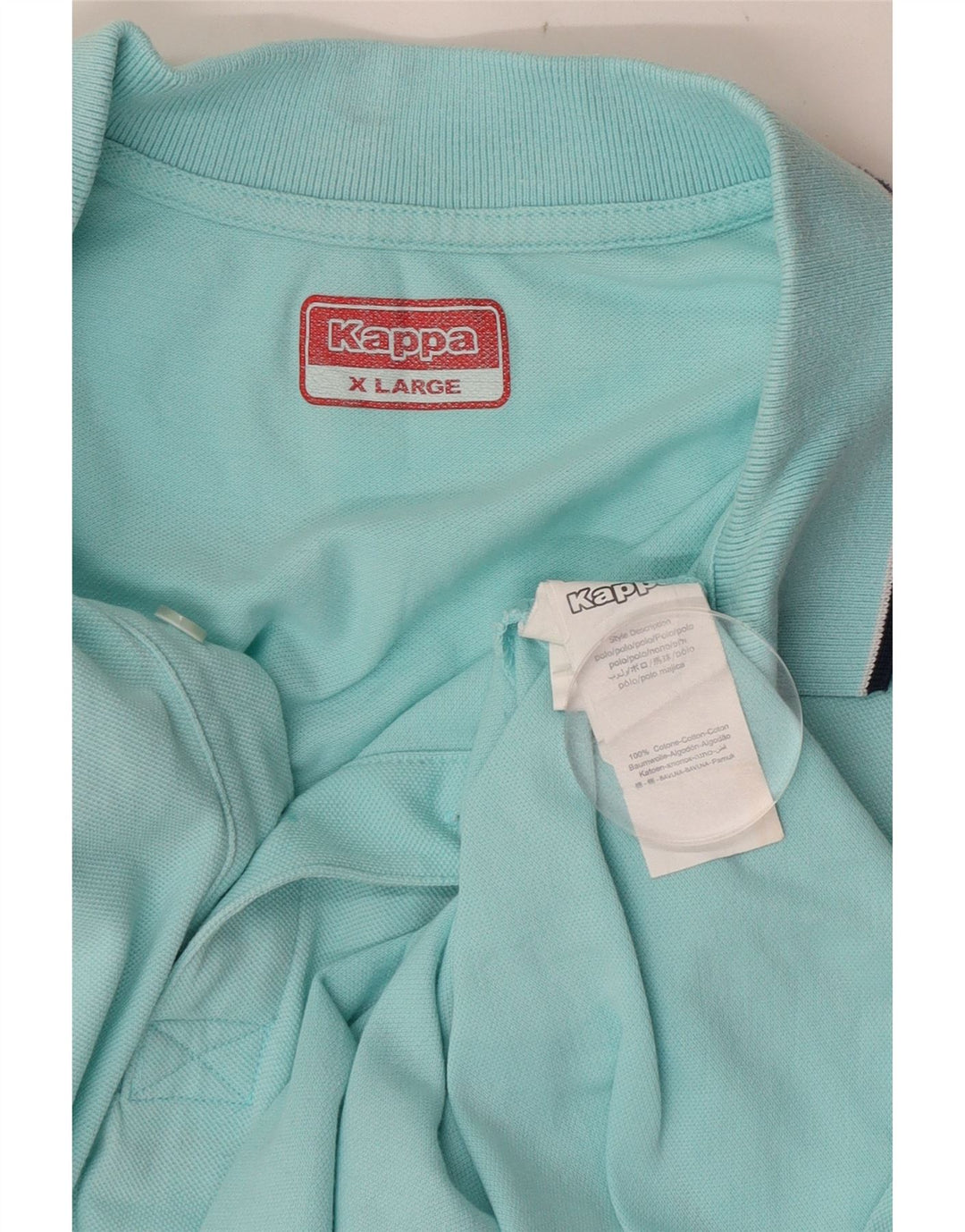 Kappa herre poloshirt XL turkis bomuld