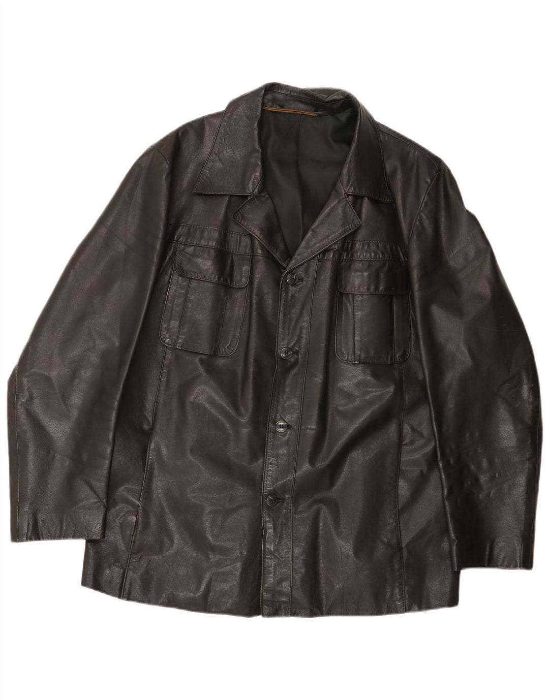 Zeiler Herre Læderjakke UK 40 Large Sort