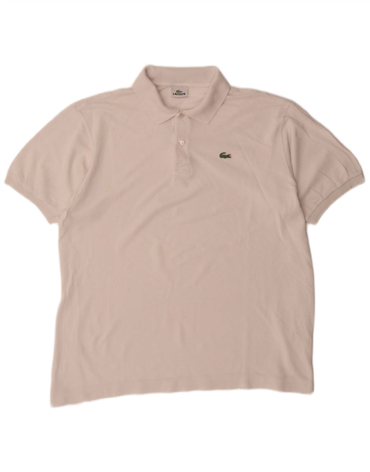 Lacoste Herre Polo Shirt Str. 7 2XL Hvid Bomuld