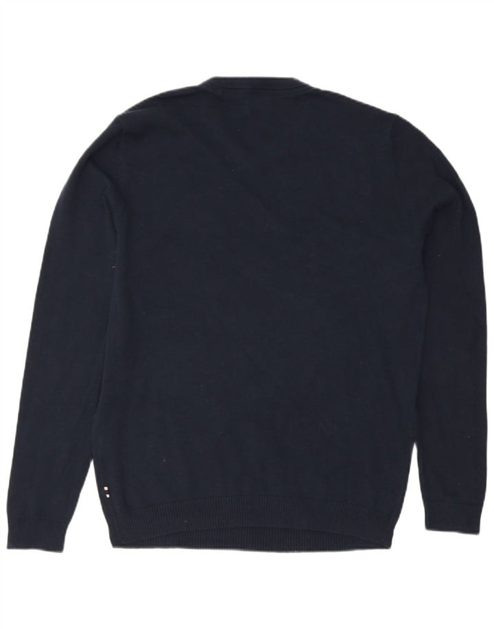Jack & Jones Herre V-hals sweater lille marineblå bomuld
