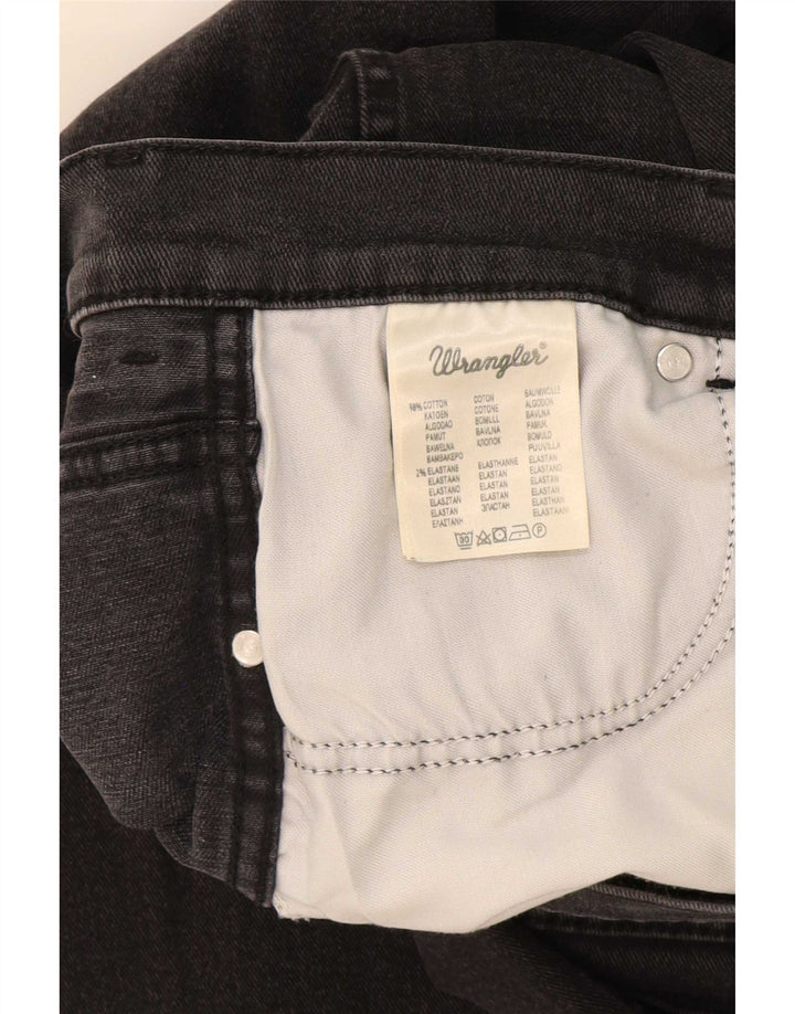 Wrangler Herre Texas Stretch Straight Jeans W42 L32 Sort Bomuld