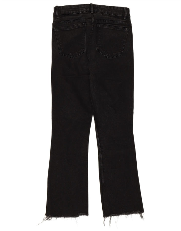 Zara Dame Bootcut Jeans EU 38 Small W28 L25 Sort Bomuld