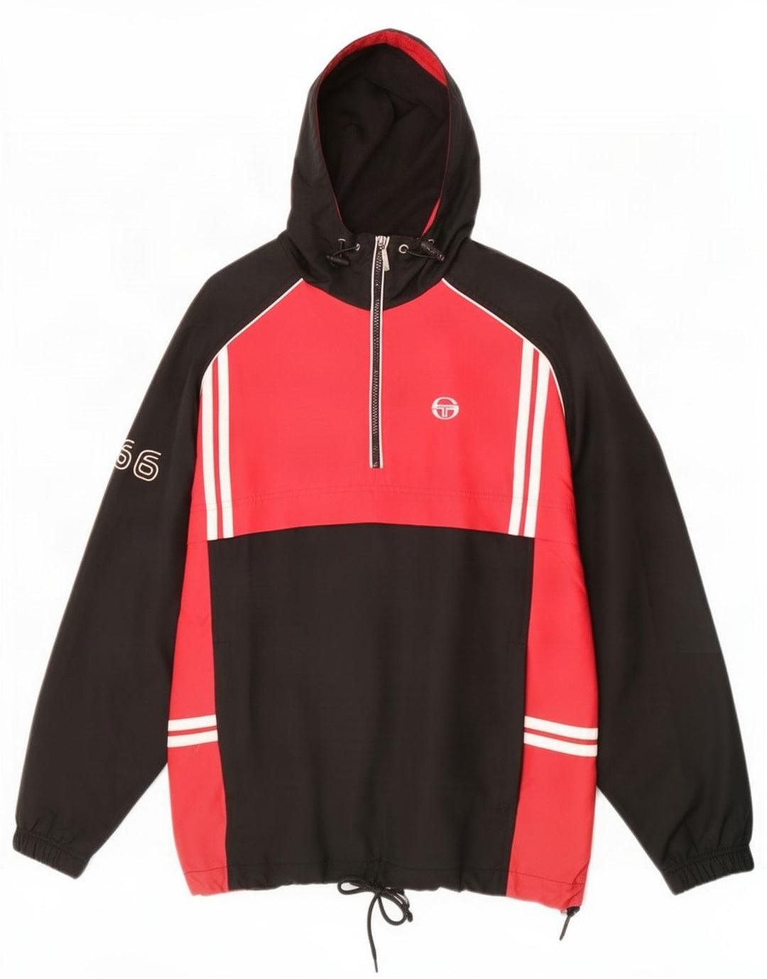 Sergio Tacchini Herre hættetræningsdragt Topjakke Stor Sort Colourblock