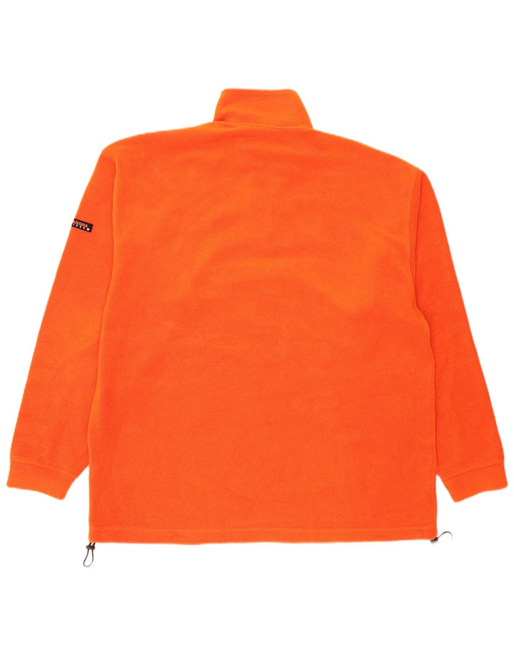 Diadora Herre Button Neck Fleece Jumper XL Orange