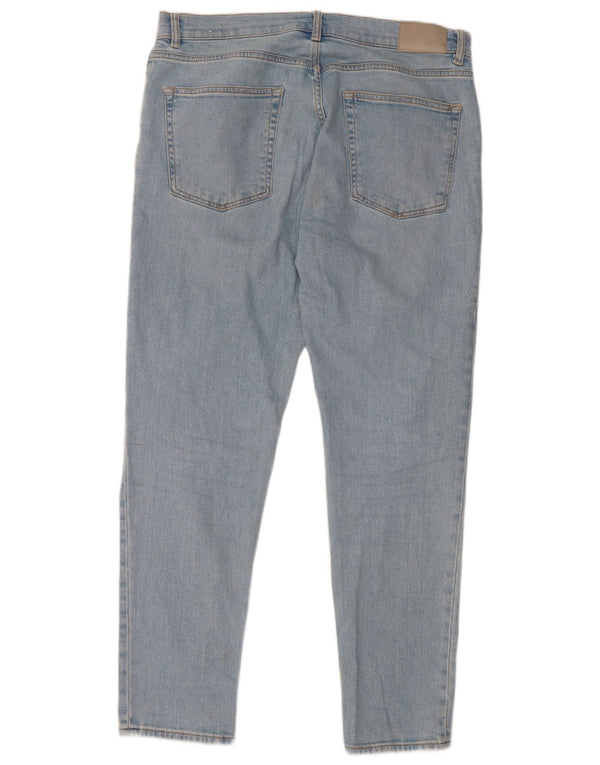 Zara Herre Slim Jeans EU 44 Large W34 L30 Blå Bomuld