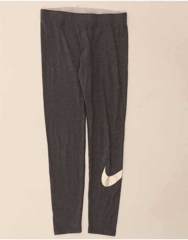 Nike Grafiske Leggings til kvinder UK 12 Medium Grey Flecked Bomuld