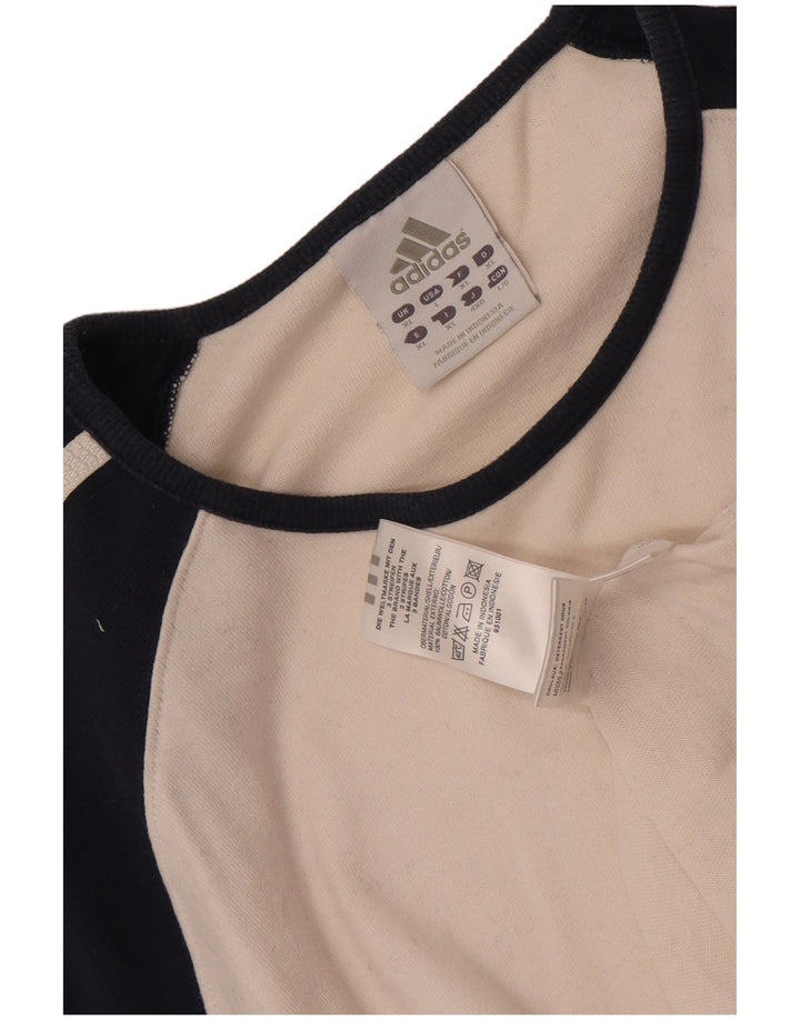 Adidas Herre Top Langærmet XL Hvid Colourblock Bomuld