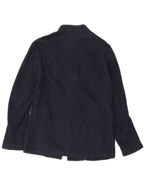 ZARA Herre Duffle Jacket UK 38 Medium Navy Blue Linen