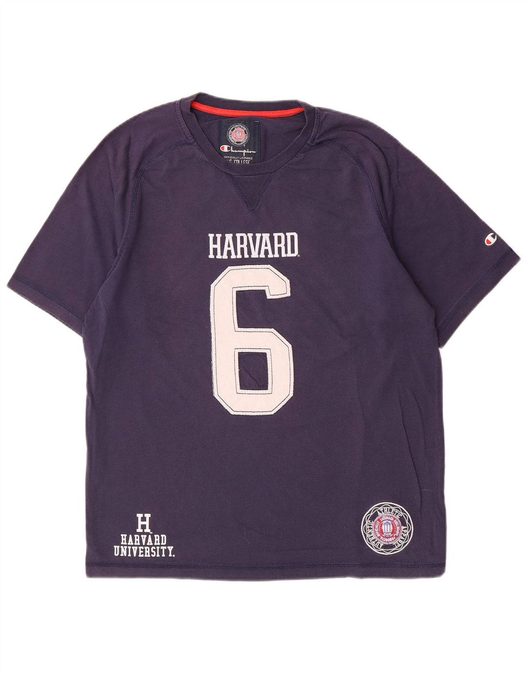 Champion Herre Harvard Grafisk T-Shirt Top Medium Navy Blue