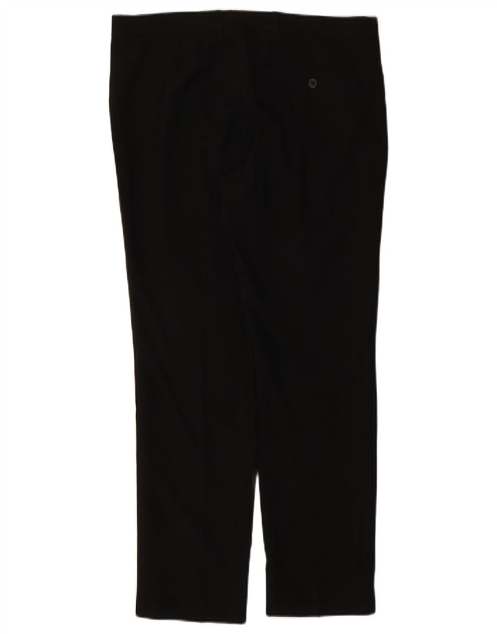 Marks & Spencer Straight Chino-bukser til mænd W34 L29 Sort polyester