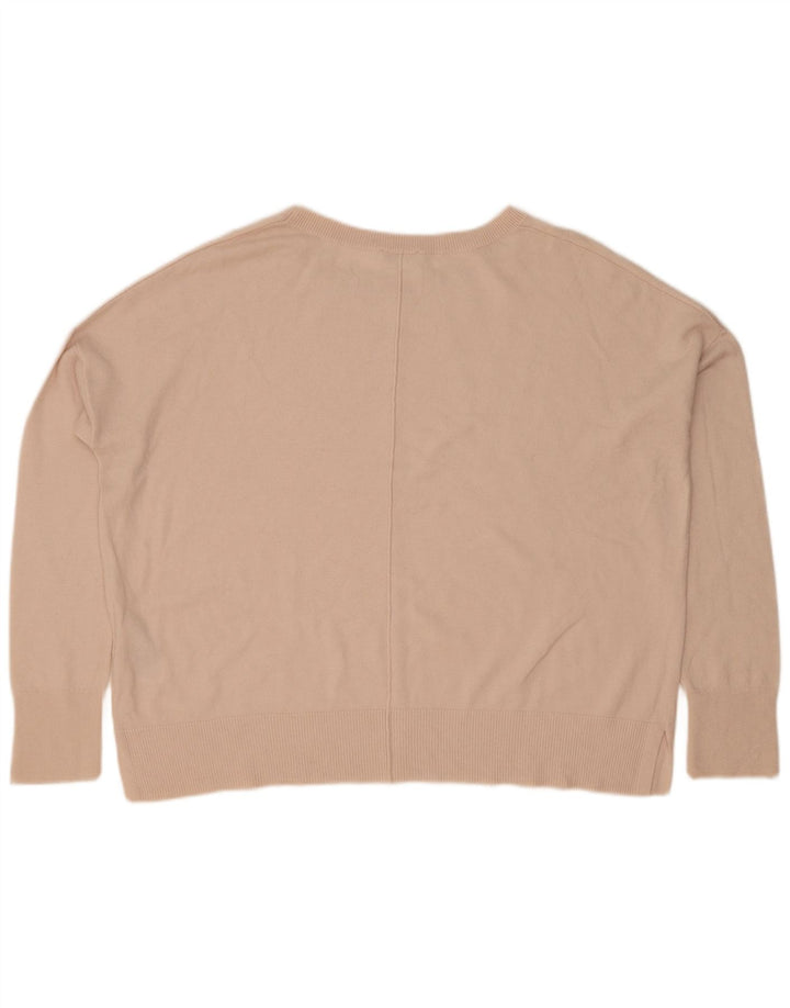 Gap Womens Oversized Boat Neck Jumper Sweater UK 10 Small Pink Nylon