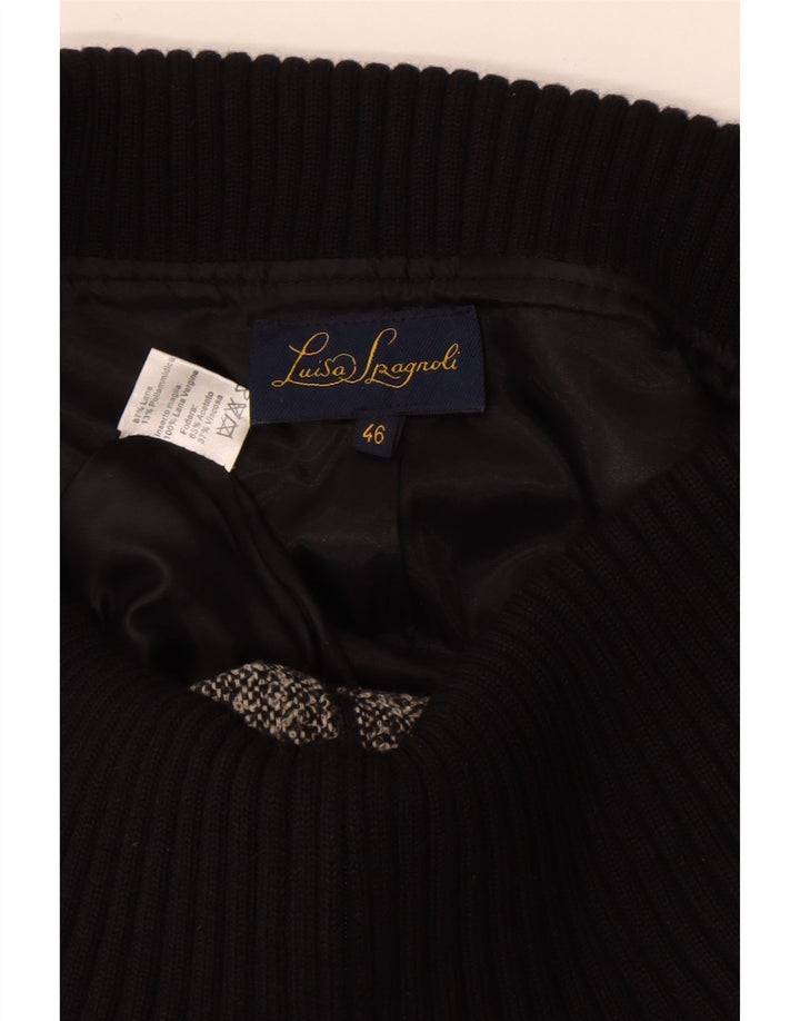 Luisa Spagnoli Dame Blazer Jacket IT 46 Stor Grå Flecked Uld