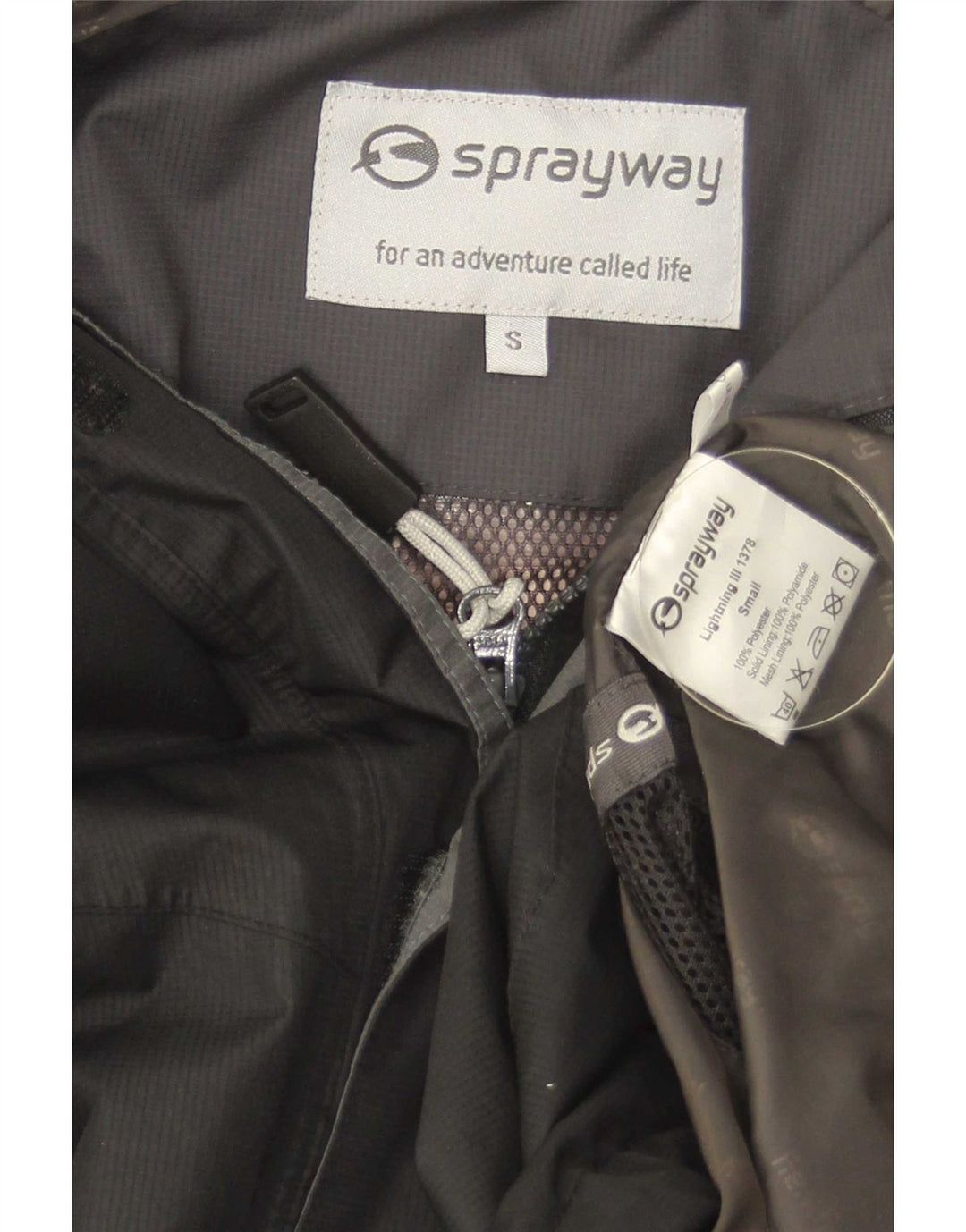 Sprayway Herre Windbreaker Jacket UK 36 Small Black Colourblock Polyester