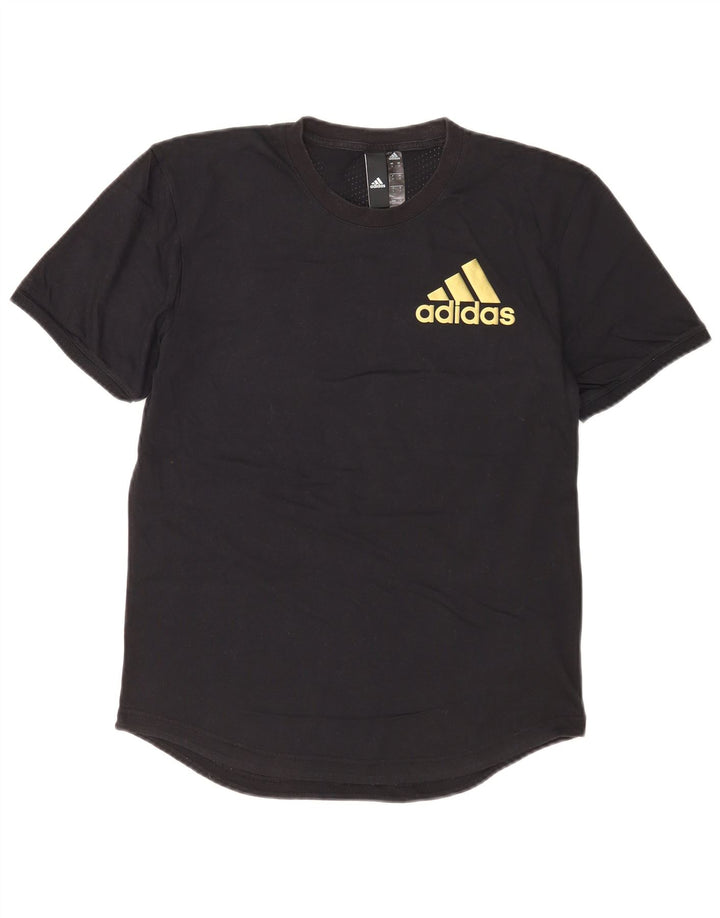 ADIDAS Grafisk T-shirt top til mænd, lille sort bomuld