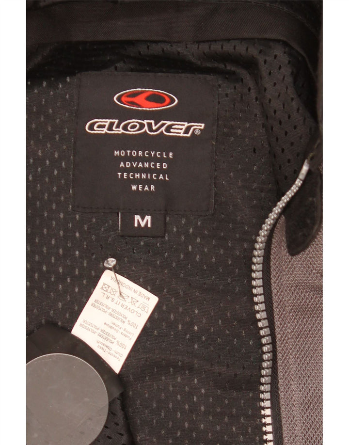 Clover Dame Motorcykel Racer Jakke UK 14 Medium Grey Colourblock