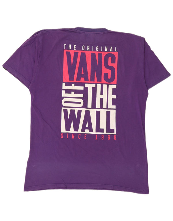 Vans Herre Classic Fit Grafisk T-Shirt Top Stor Lilla Bomuld