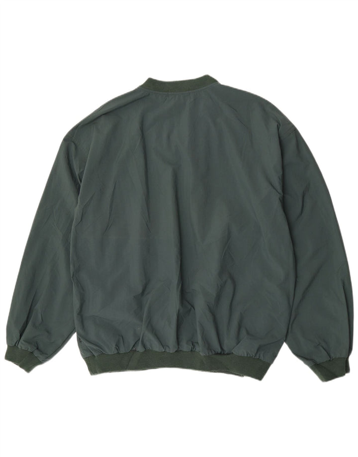 Izod Herre Pullover Træningsdragt Top Stor Grøn Nylon