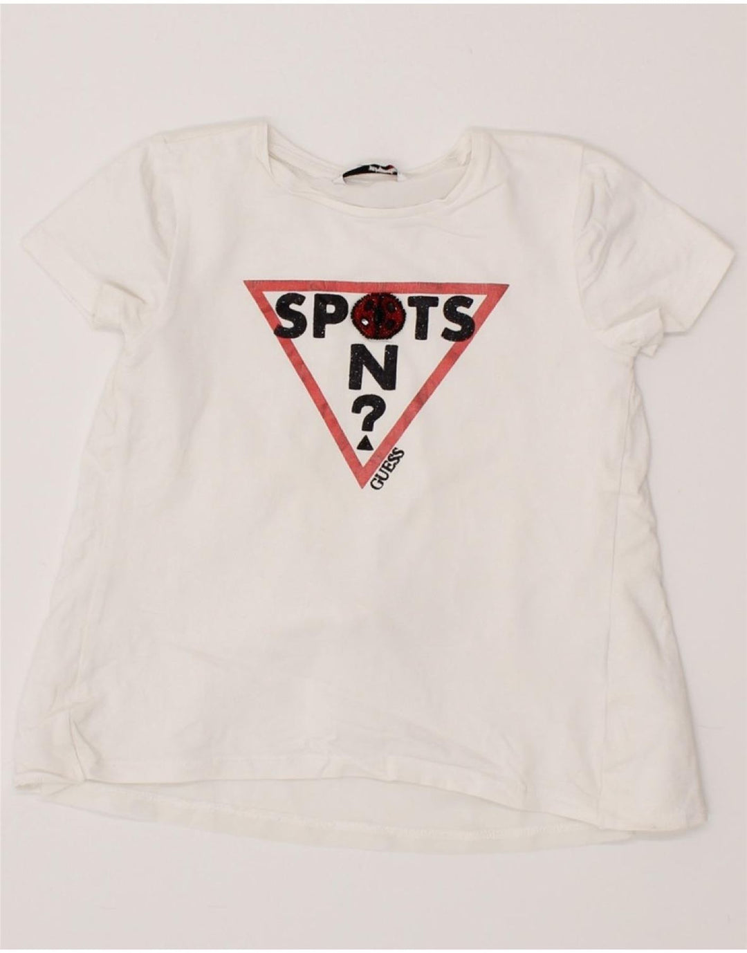 GUESS Girls Graphic T-Shirt Top 2-3 Years White Vintage Guess and Second-Hand Guess from Messina Hembry 