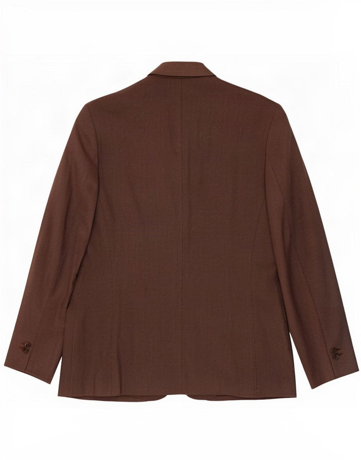 Marks & Spencer Dame 1 Knap Blazer Jakke UK 20 2XL Brun Polyester