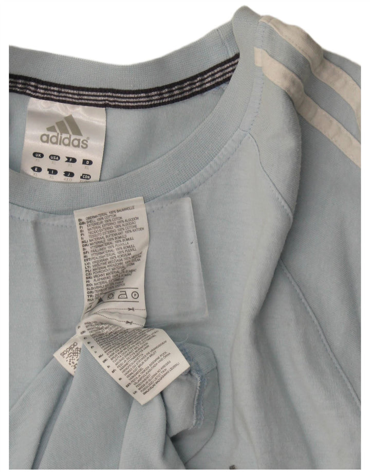 Adidas Herre T-Shirt Top XL Blå Bomuld