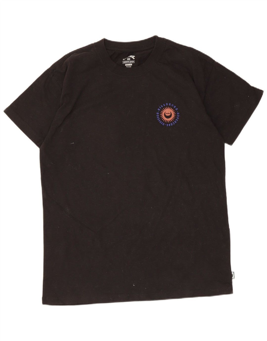 Billabong Herre Grafisk T-Shirt Top Medium Sort Bomuld