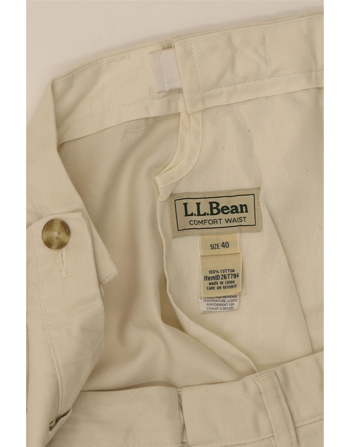 L.L.BEAN Mens Chino Shorts W40 XL Beige Cotton Vintage L.L.Bean and Second-Hand L.L.Bean from Messina Hembry 