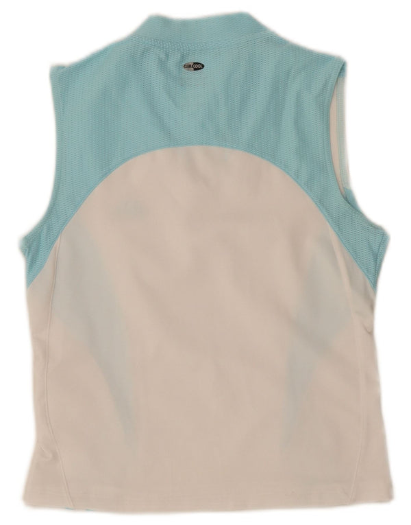 Adidas Womens Crop Vest Top UK 12 Medium White Colourblock