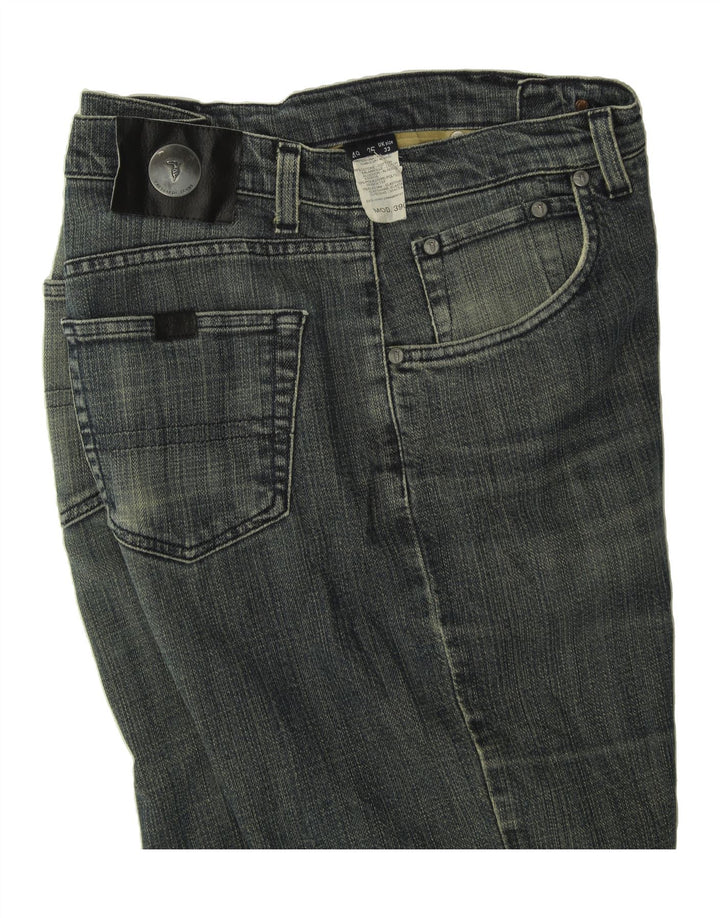 TRUSSARDI Mens Distressed Denim Shorts W33 Medium Blue Cotton Vintage Trussardi and Second-Hand Trussardi from Messina Hembry 