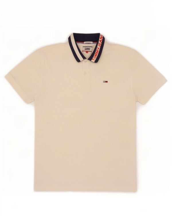 Tommy Hilfiger Herre Grafisk Regular Fit Rugby Polo Shirt Medium White
