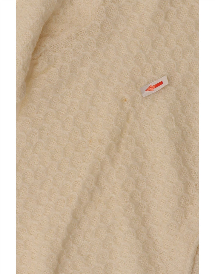 Vintage dame cardigan sweater UK 10 Small Off White