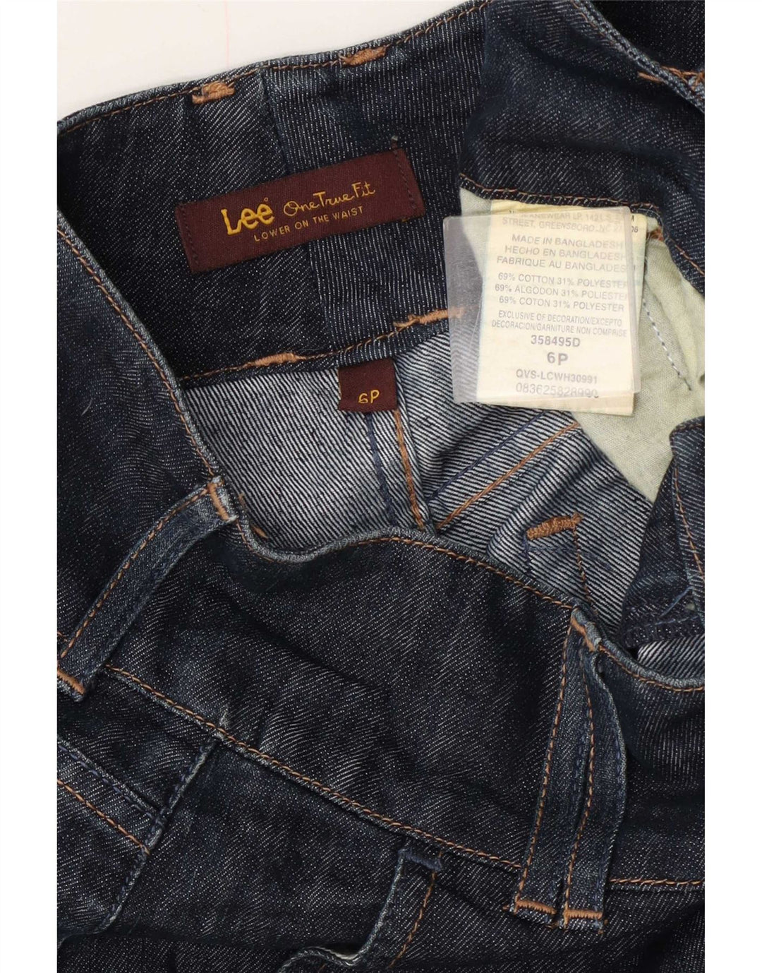 Lee Womens Bermuda Denim Shorts US 6 Medium W30 Navy Blue Bomuld