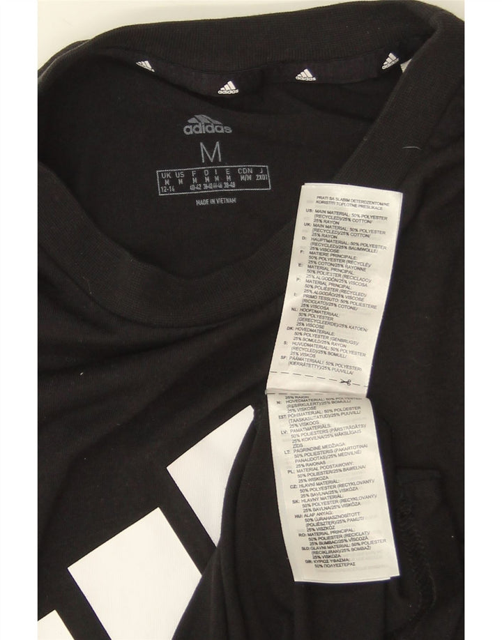 Adidas Dame Grafisk Vest Top UK 14 Medium Sort Polyester