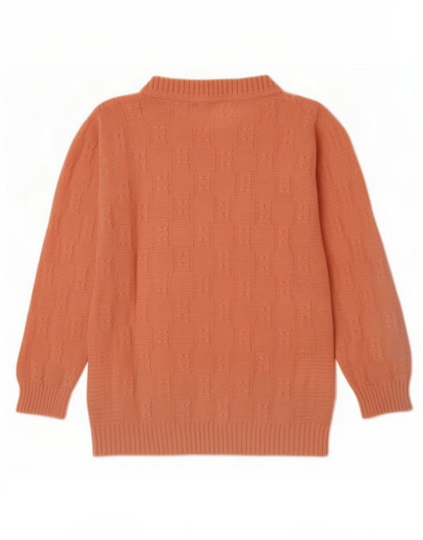 Vintage Dame Boat Neck Jumper Sweater UK 14 Medium Pink