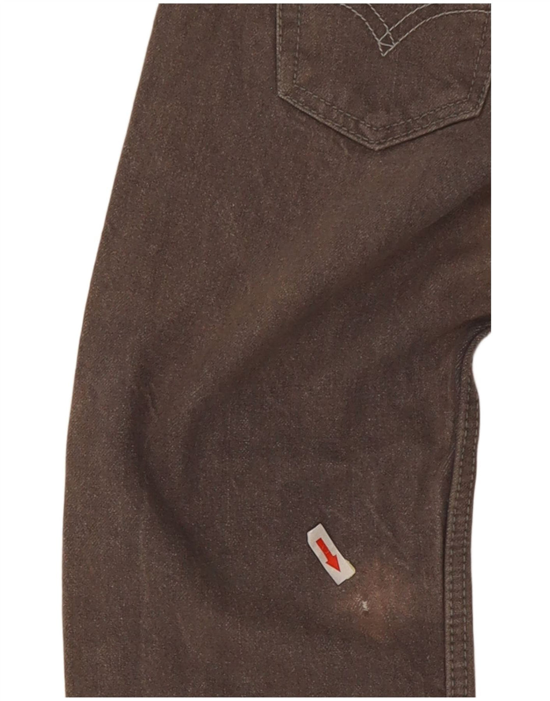 Levi's Womens 505 Regular Straight Jeans W25 L25 Grå Bomuld