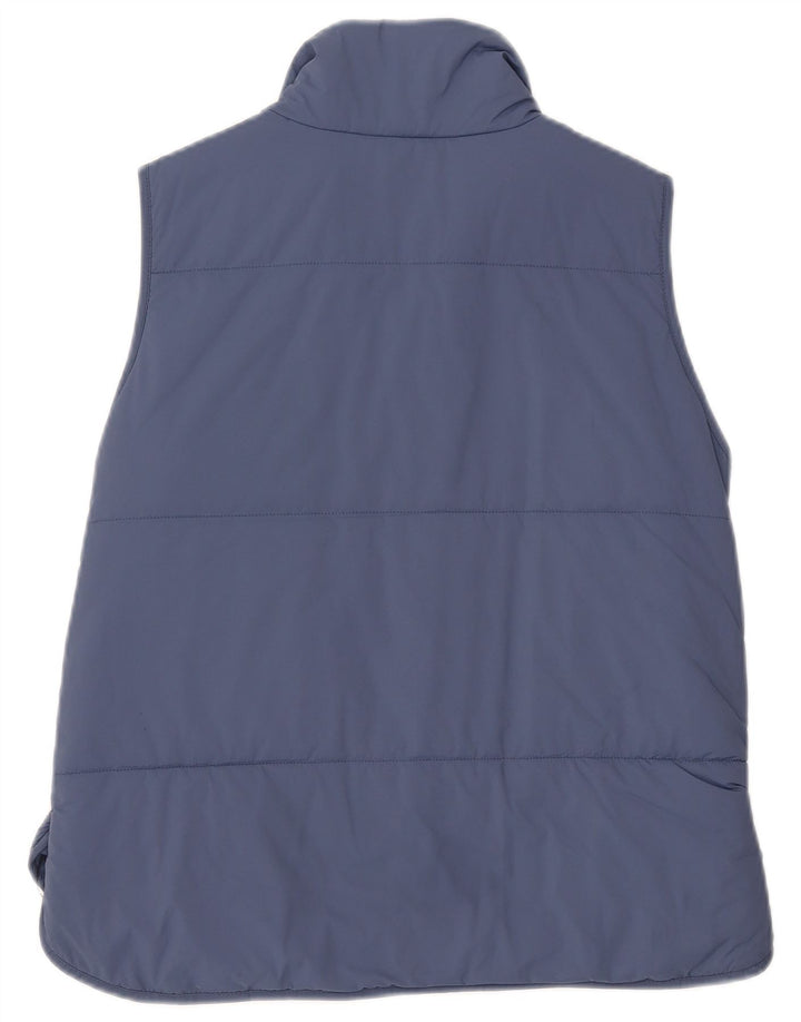 Lands End Herre Petite Polstret Gilet UK 38 Medium Navy Blue Nylon