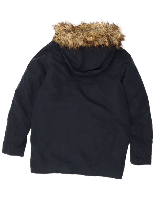 Jack & Jones Boys Hooded Parka Jacket 13-14 Years Navy Blue