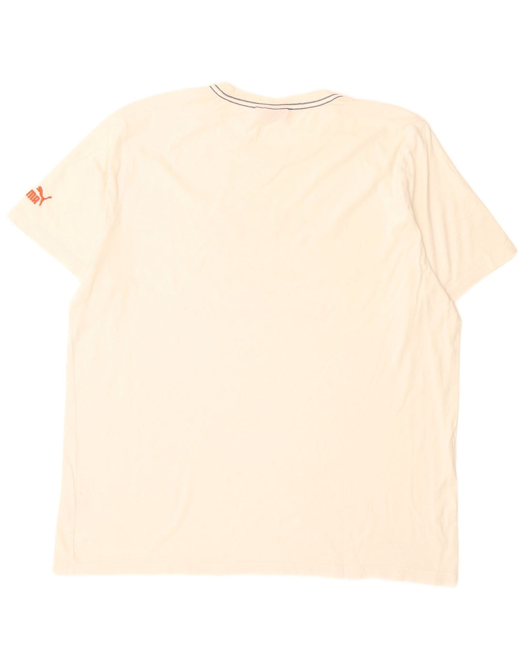 Puma Herre Grafisk T-Shirt Top XL Off White Bomuld
