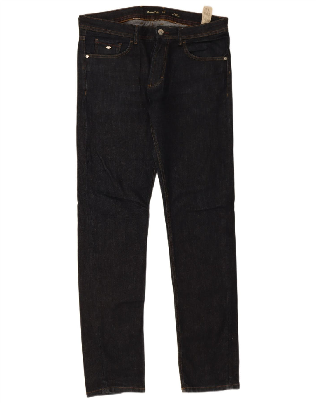 Massimo Dutti Herre Slim Jeans EU 42 Large W32 L32 Marineblå Bomuld