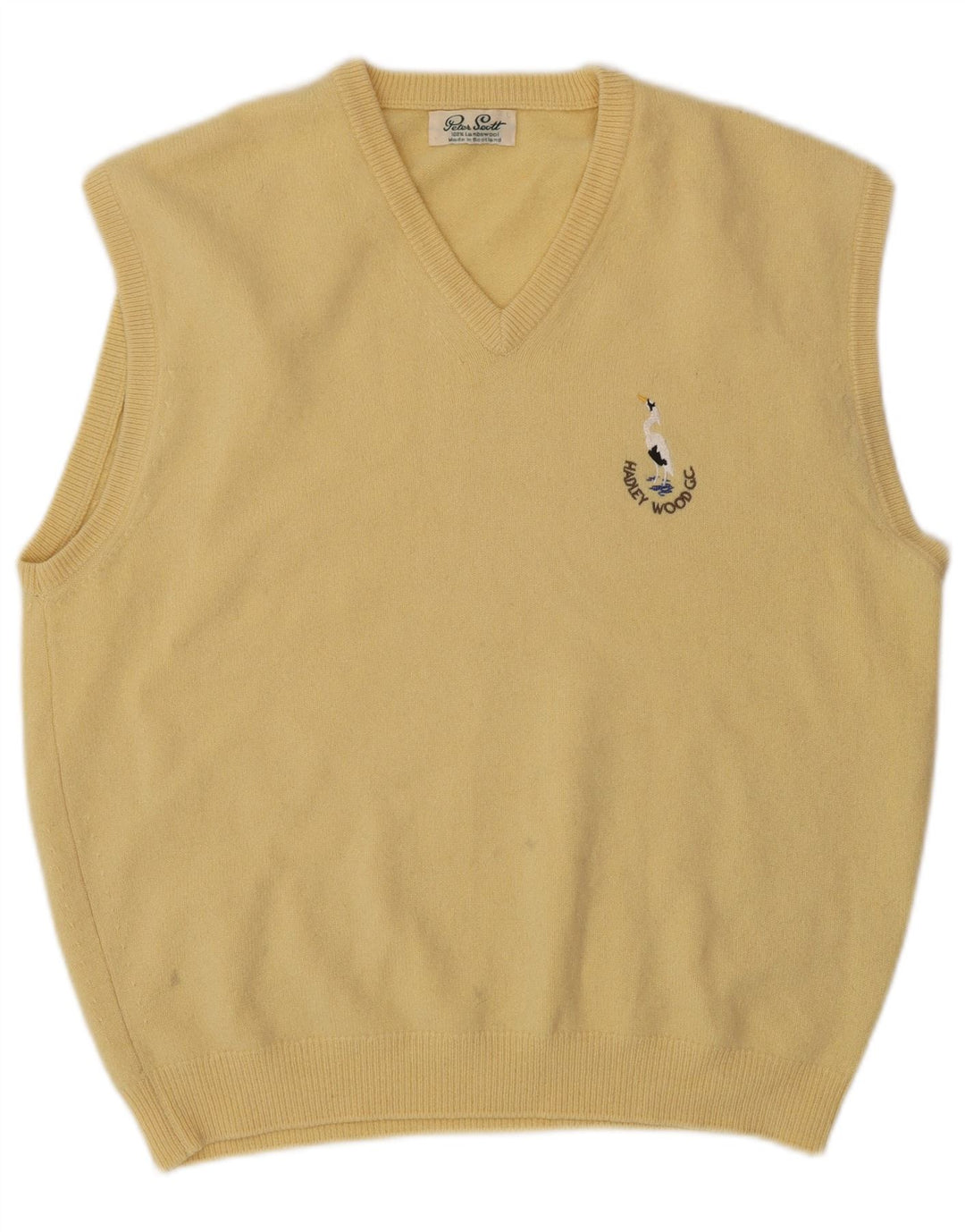 Peter Scott Herre Vest Tank Top UK 42 Stor Gul Uld