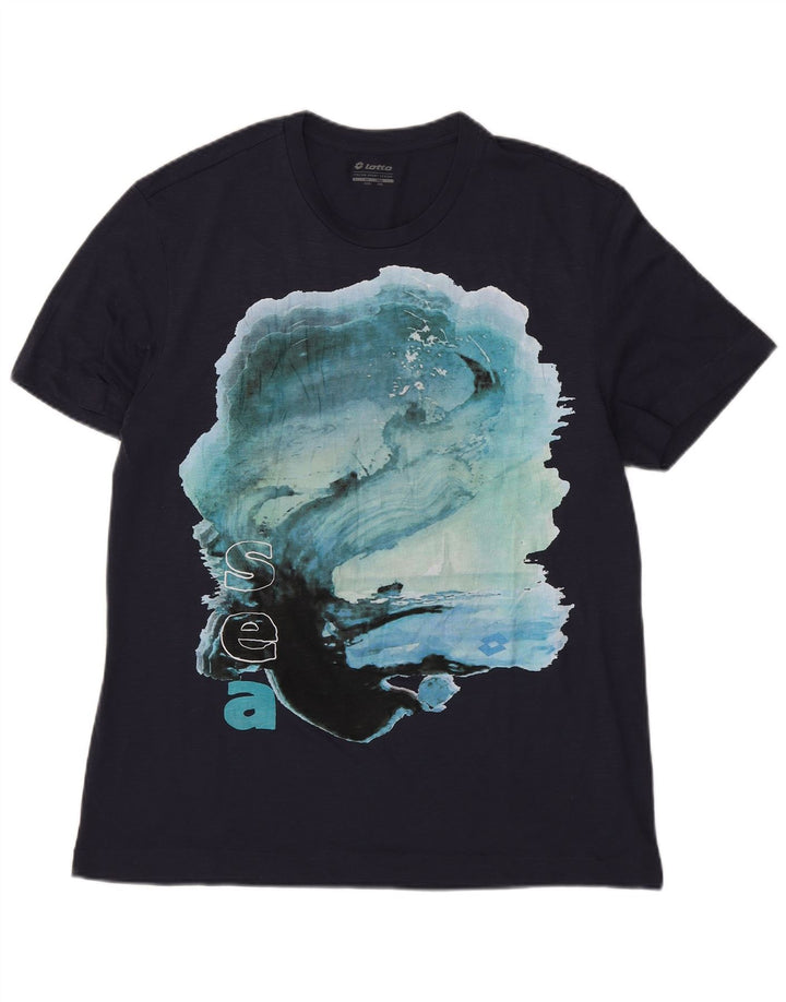 Lotto Herre Grafisk T-Shirt Top 3XL Navy Blue Polyester