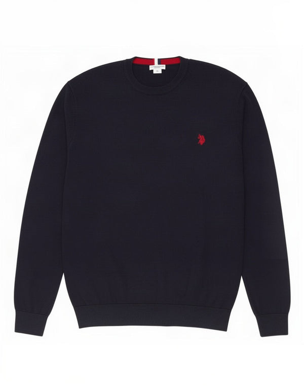 U.S. Polo Assn. Herre sweater med rund hals XL marineblå