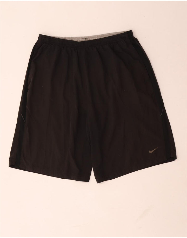 Nike Herre Dri Fit sportsshorts, store sorte polyester
