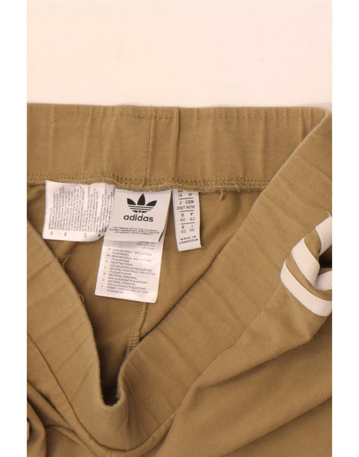 Adidas Dame Leggings UK 14 Medium Khaki Bomuld