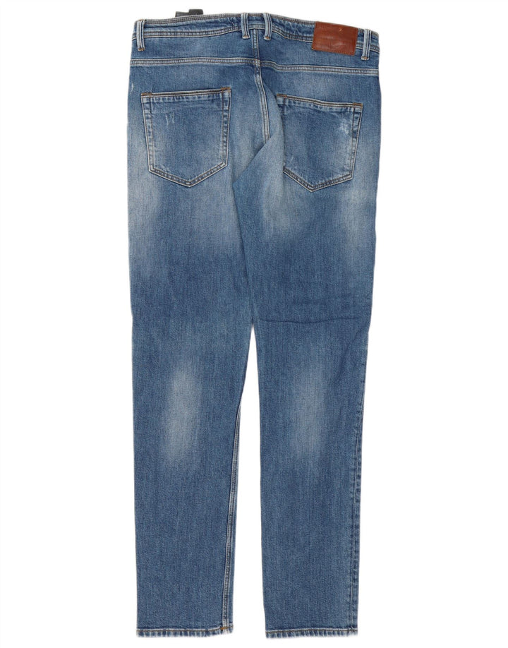 Zara Herre Slim Jeans EU 42 Large W32 L32 Blå