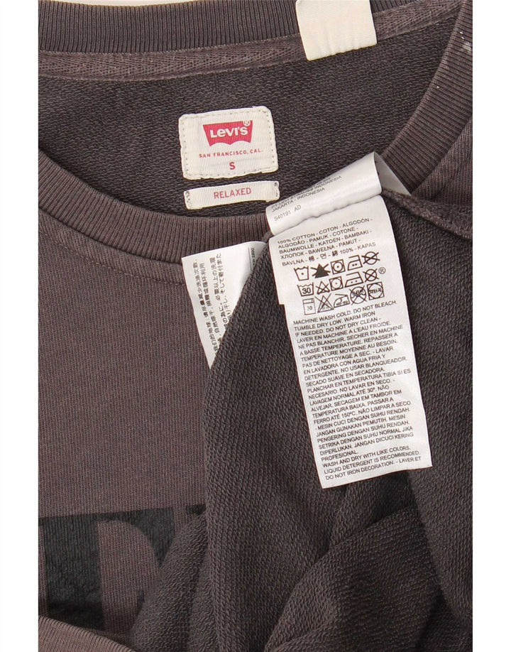 Levi's afslappet grafisk sweatshirt til mænd, lille grå bomuld