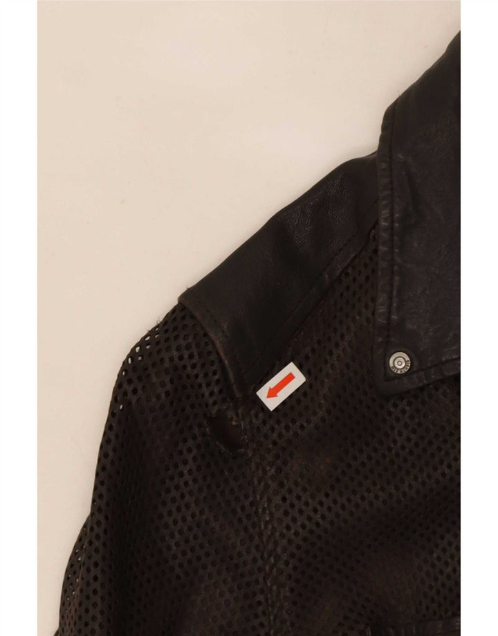 Eightth Sin Womens Læder Biker Jacket UK 10 Small Brown